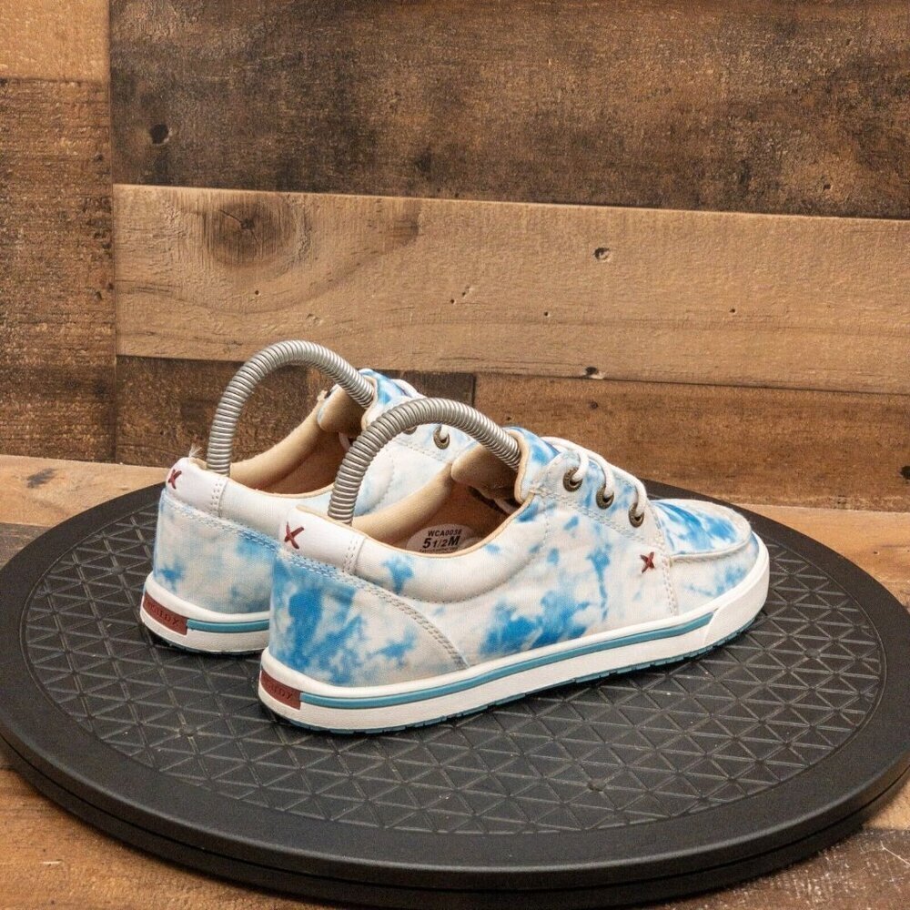 TWISTED X HOOEY LOPERS TIE DYE WOMENS CASUAL SHOES BLUE WHITE SIZE 5.5M - Picture 8 of 9
